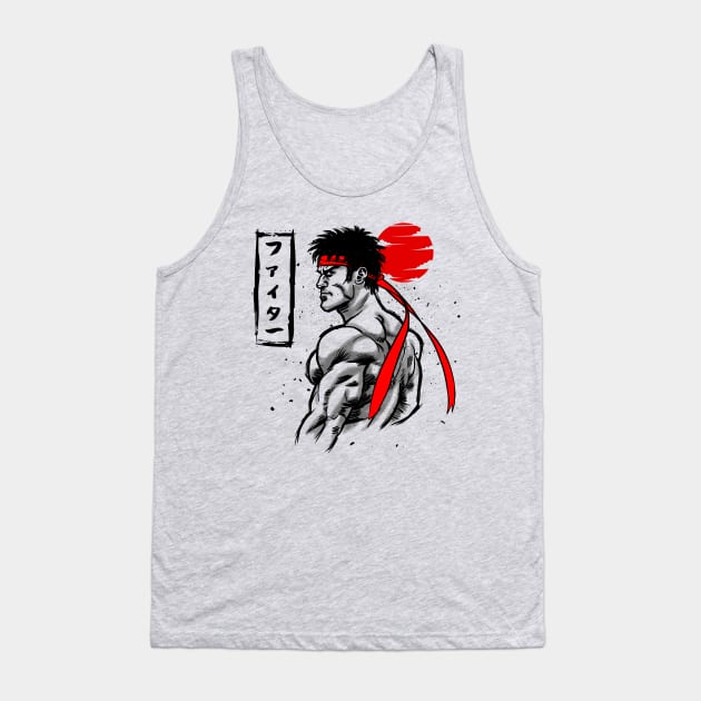 Back Ryu Tank Top by albertocubatas